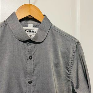 NWOT Express Button Down Dress Shirt - Grey - Small
